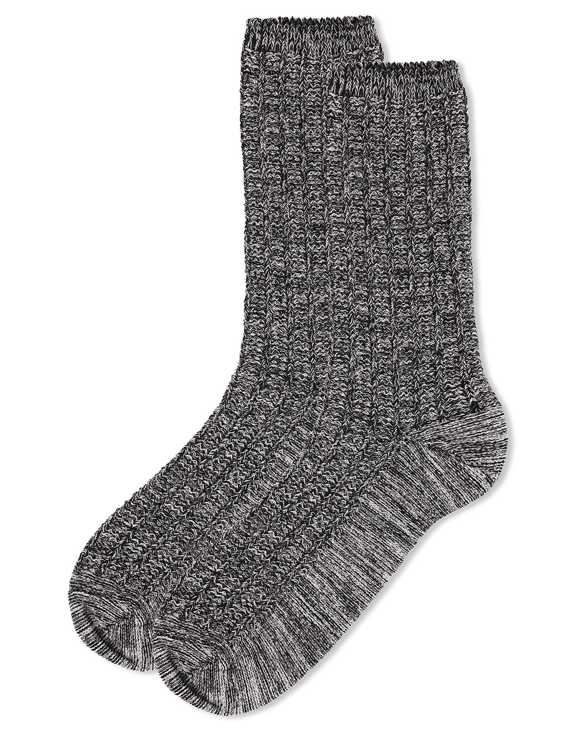 Men's Twisted Texture Soft Marled Everyday Boot Sock