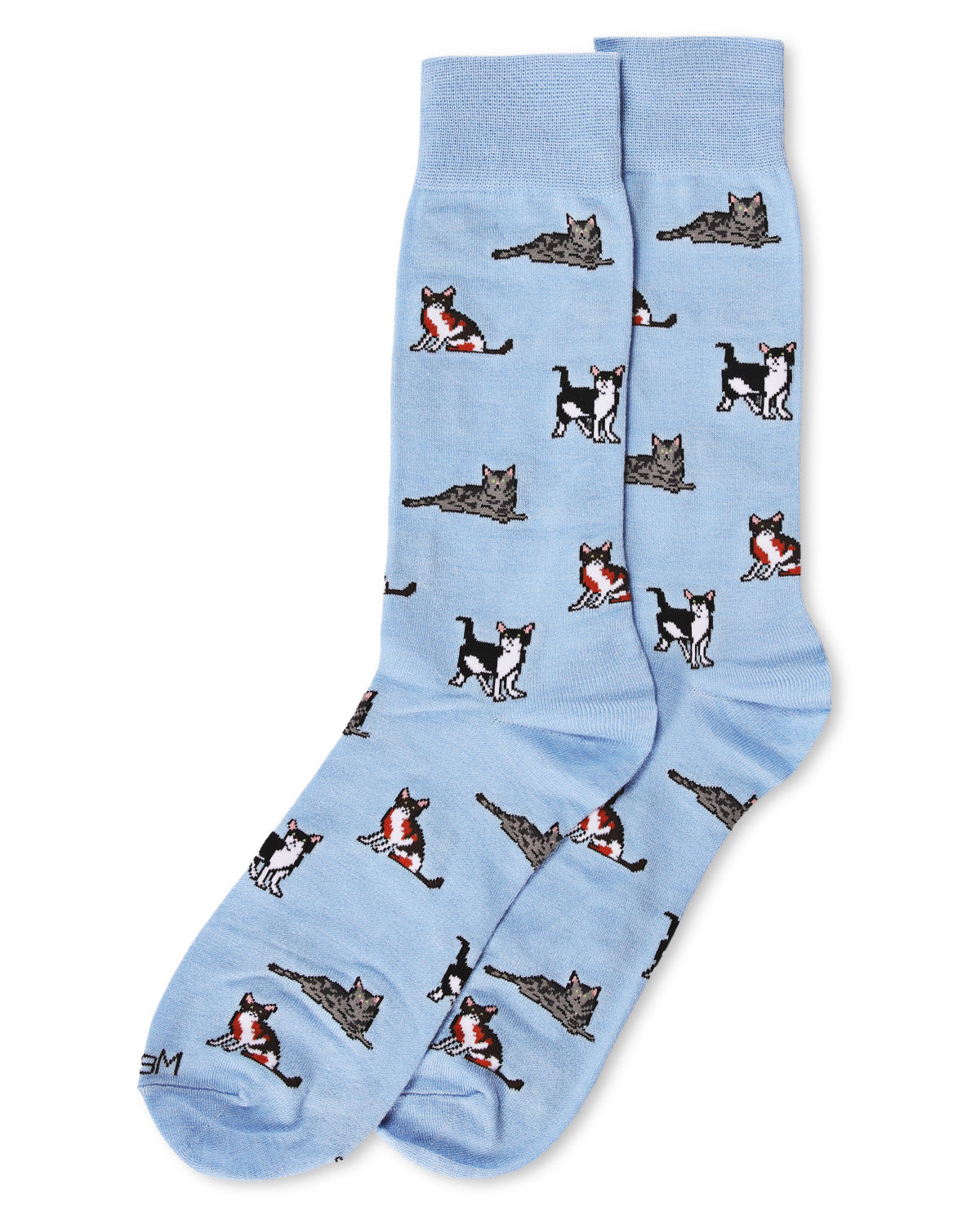 Men's Hip Cool Cats Bamboo Blend Novelty Crew Sock