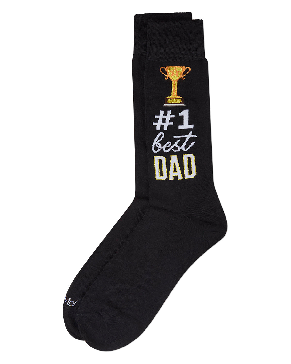 Men's #1 Dad Trophy Bamboo Blend Novelty Crew Sock