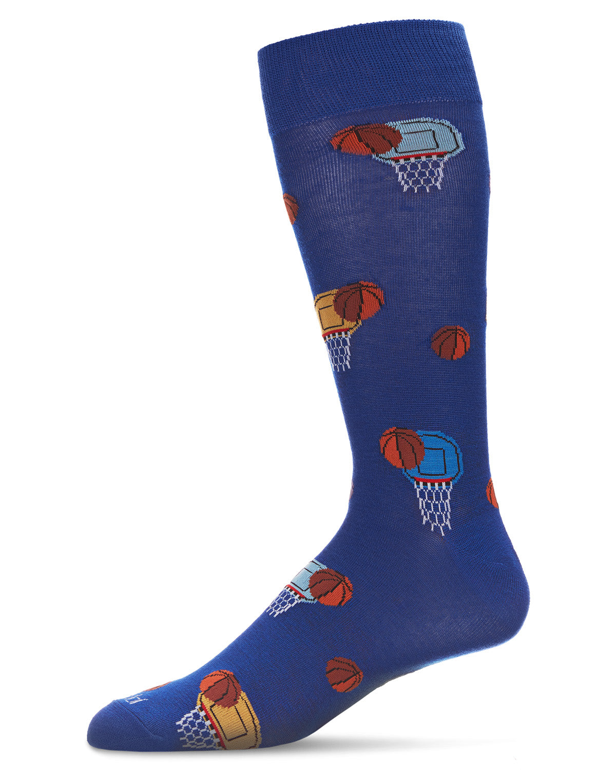 Men's Basketball Game Bamboo Blend Novelty Crew Sock