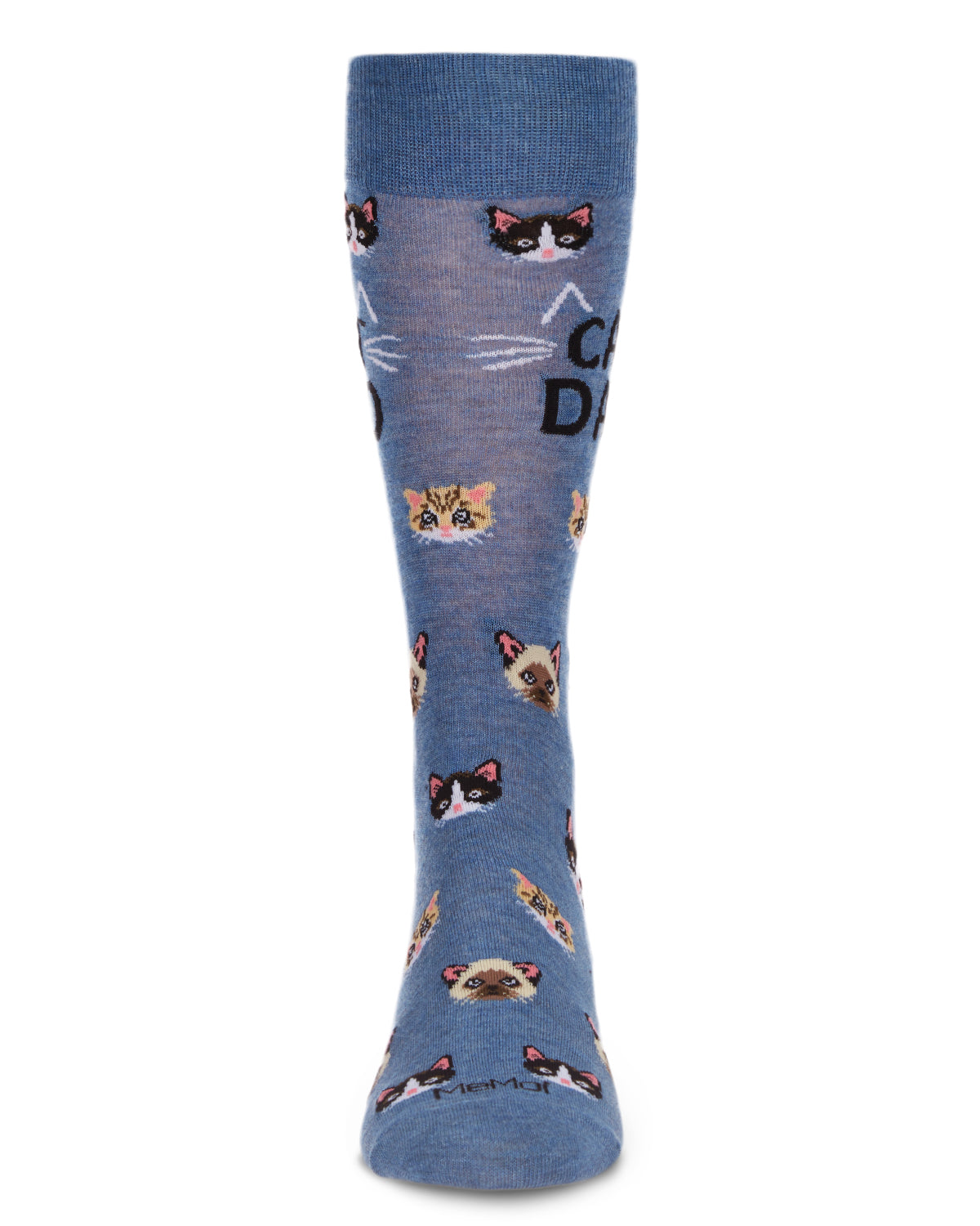 Men's "Cat Dad" Rayon from Bamboo Blend Novelty Crew Sock