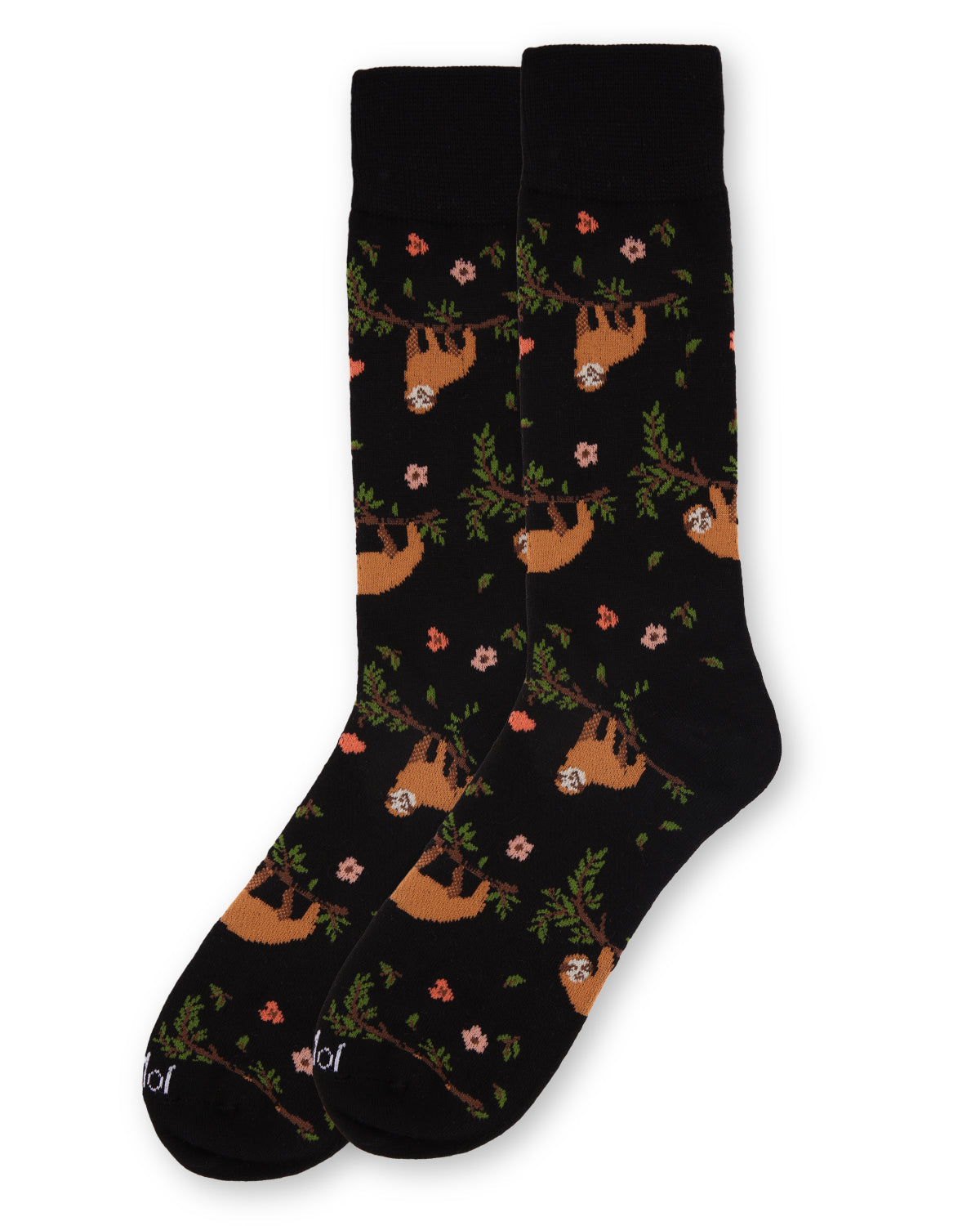 Men's Superb Sloth Bamboo Blend Novelty Crew Sock