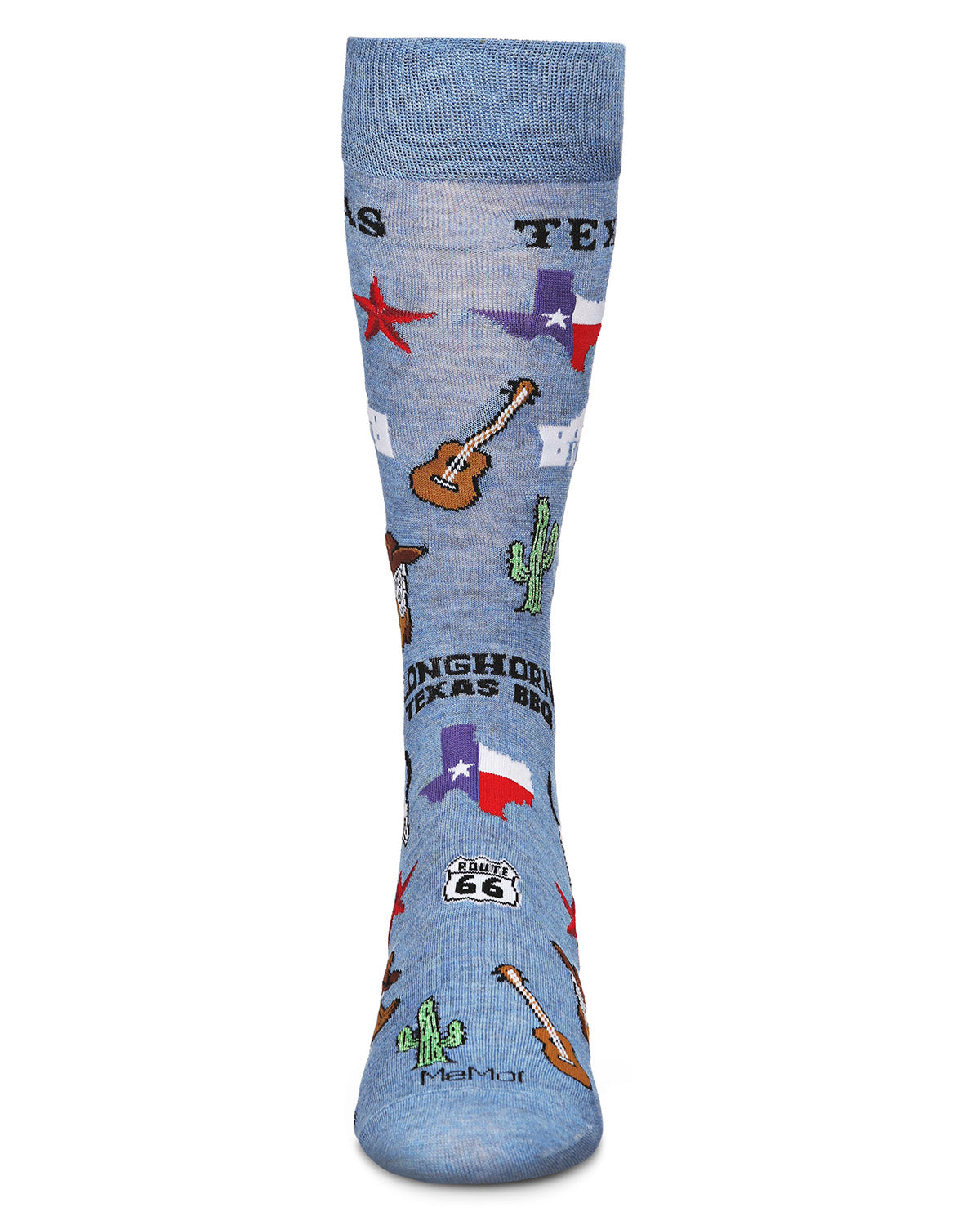 Men's "Don't Mess With Texas" Rayon from Bamboo Blend Novelty Crew Sock
