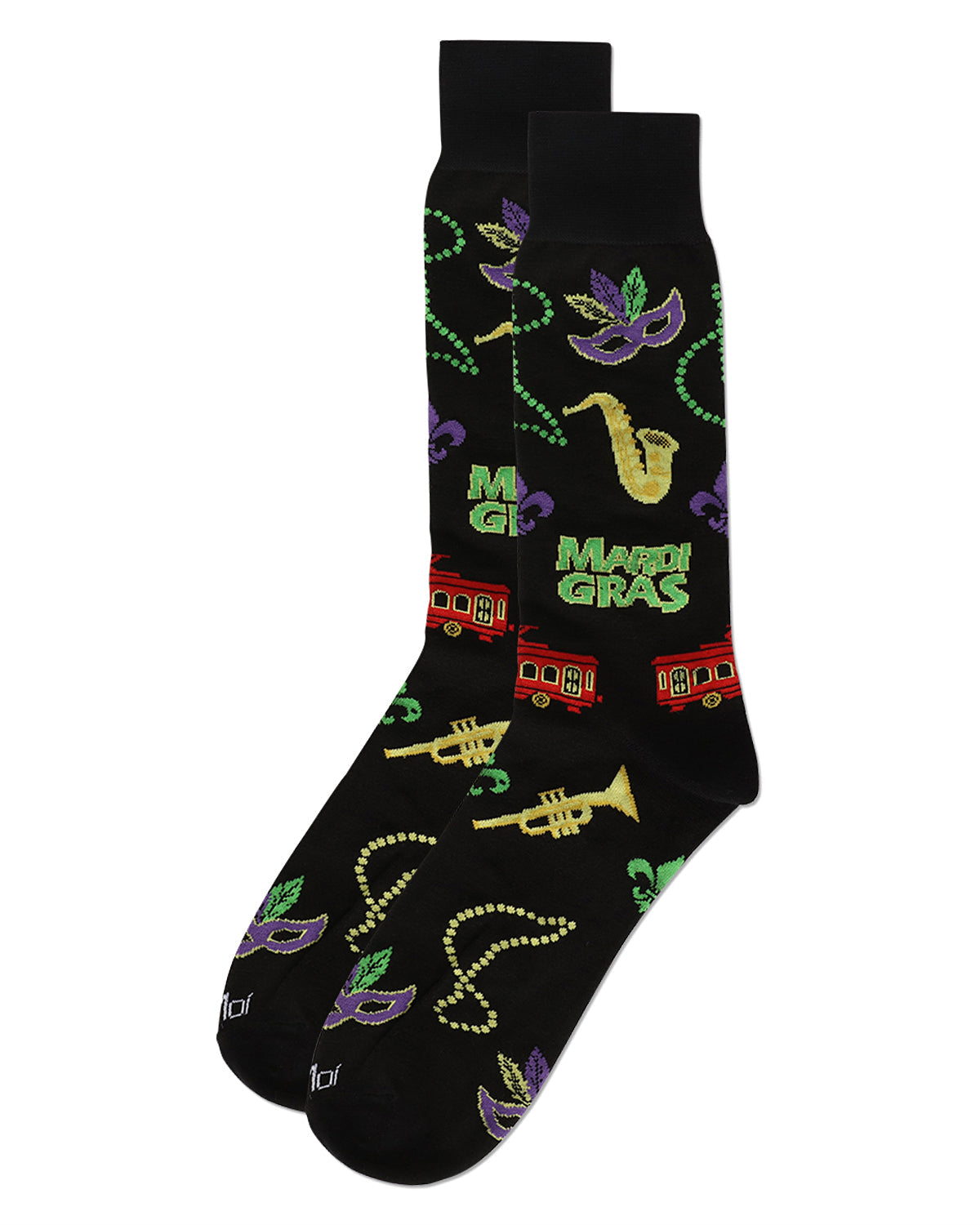 Men's Mardi Gras Bamboo Crew Socks