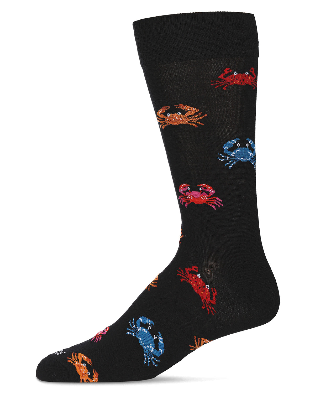 Men's "Crabs" Graphics Rayon Blend Novelty Crew Sock