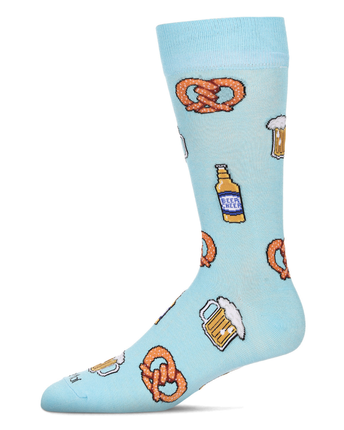 Men's Beer & Pretzels Bamboo Crew Socks