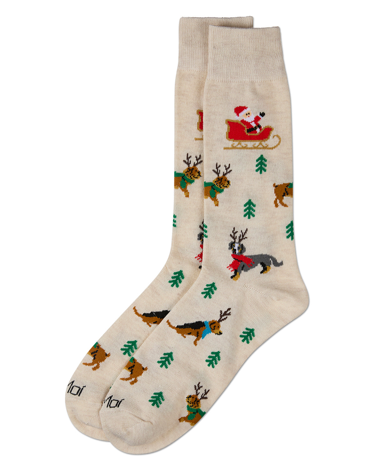 Men's Reindeer Pups Holiday Crew Socks