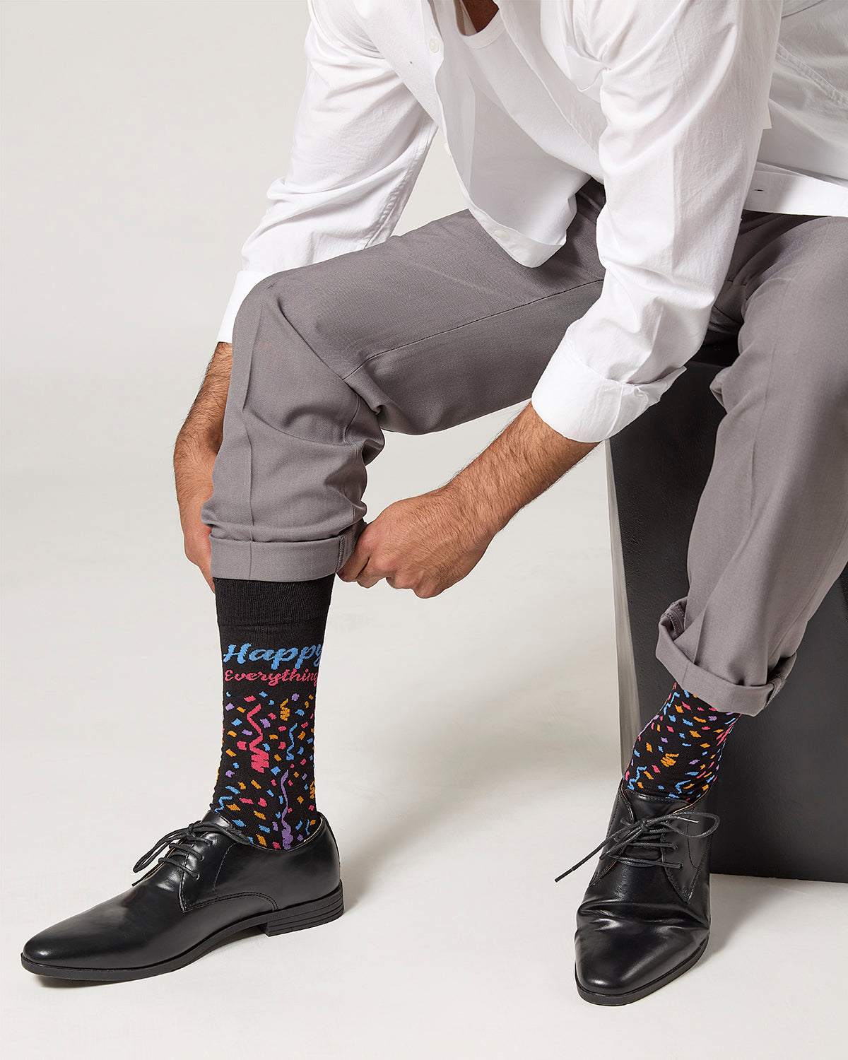Men's Happy Everything Rayon From Bamboo Crew Socks