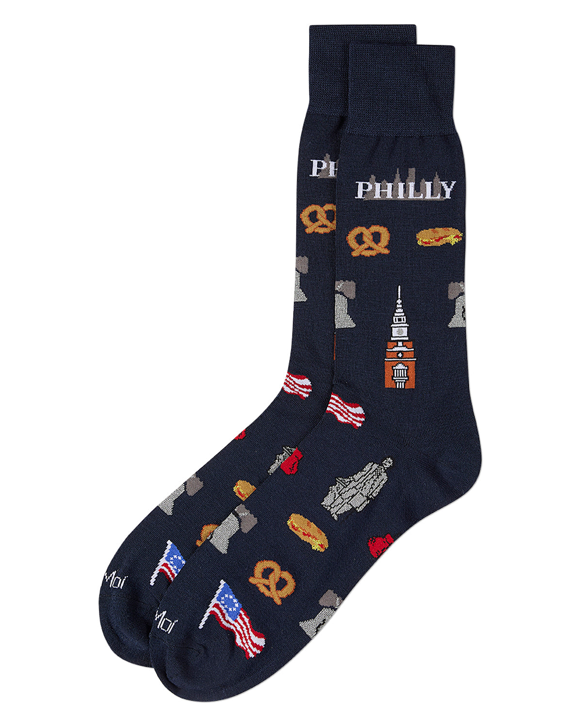 Men's Philly Themed Rayon Blend Novelty Crew Sock