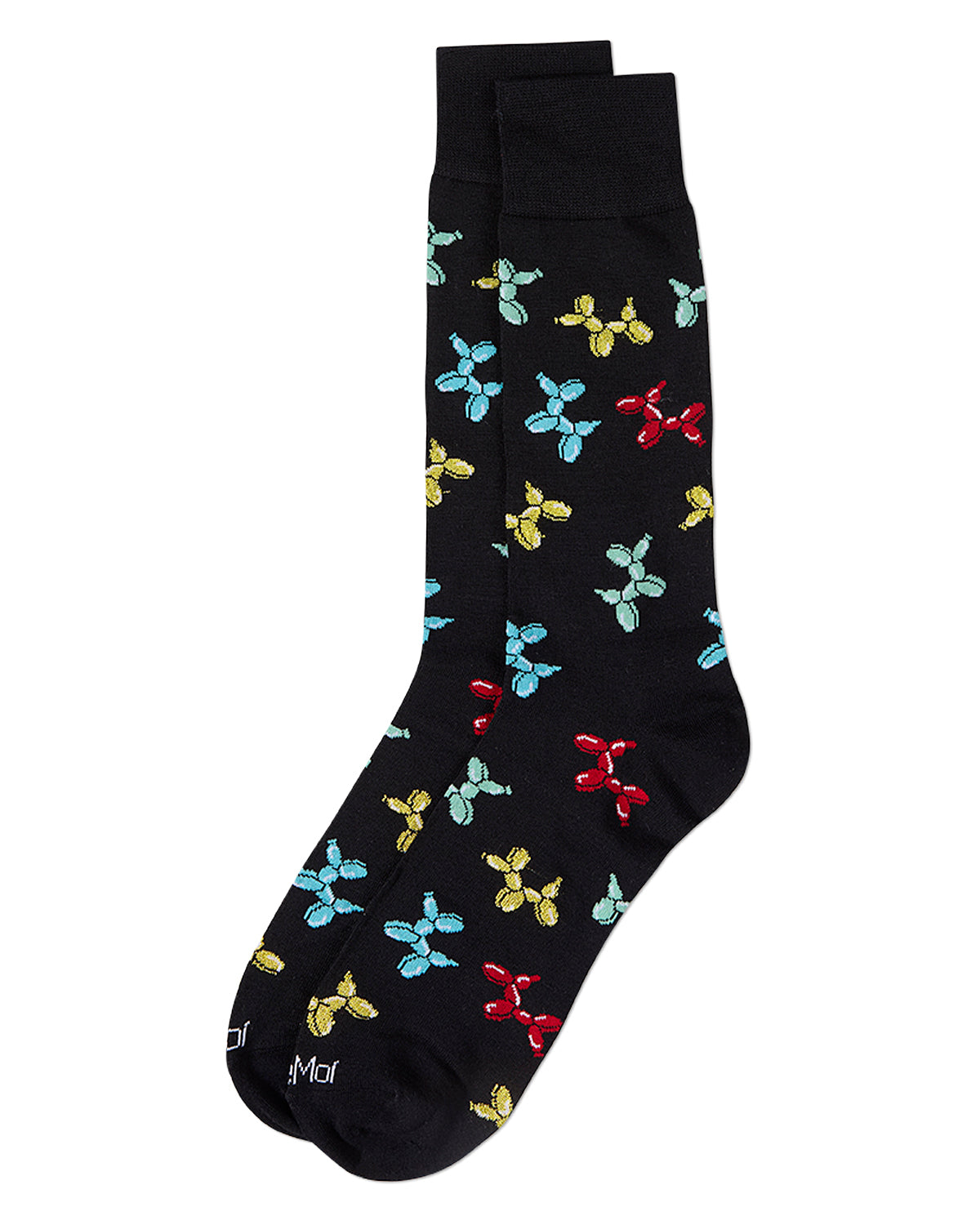 Men's "Balloon Animals" Rayon Blend Novelty Crew Sock