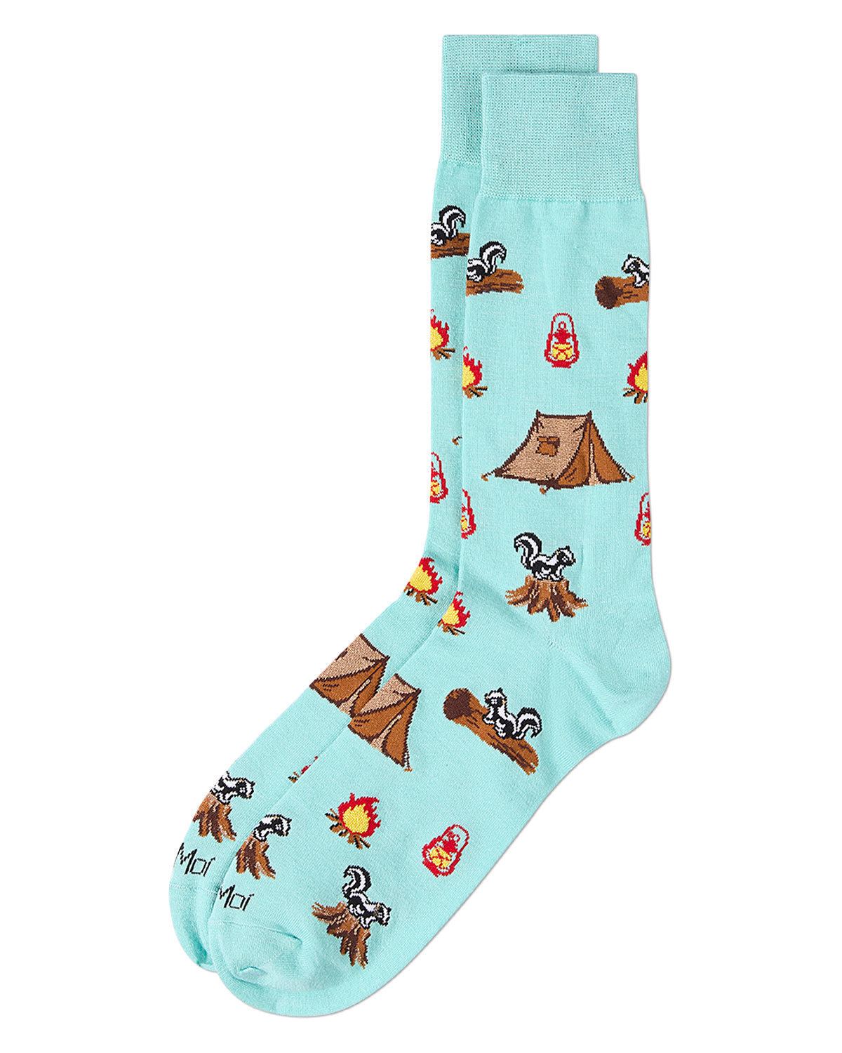 Men's "Stinky Campsite" Rayon Blend Novelty Crew Sock