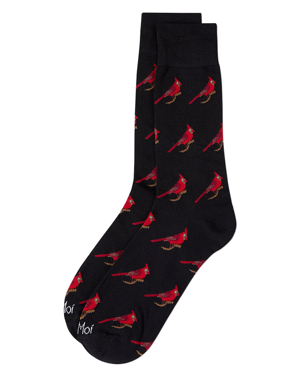 Men's Cardinal-Themed Rayon Blend Novelty Crew Sock