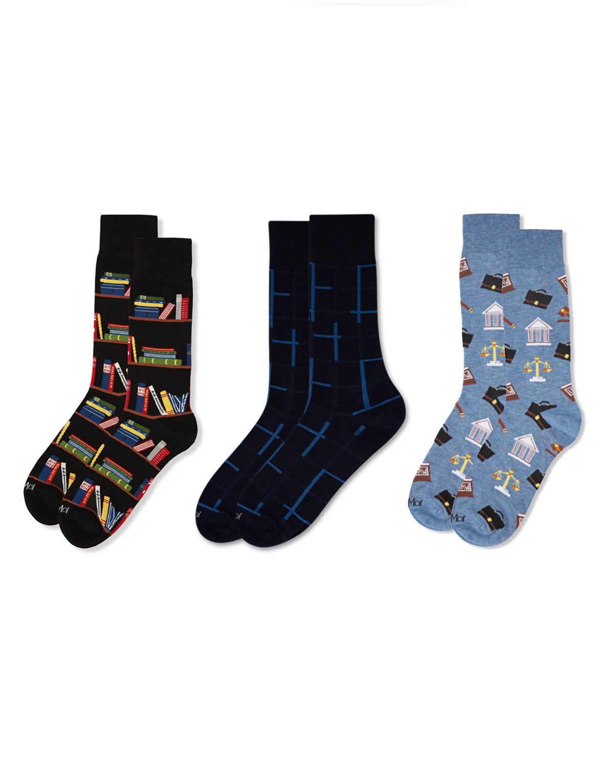 Men's 3 Pair Pack Novelty Professions Crew Socks