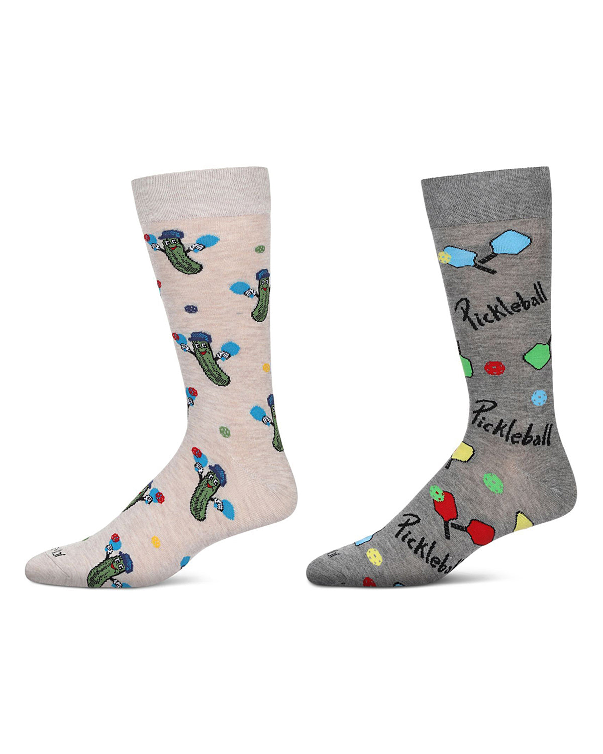 2 Pair Men's Rayon Blend Sports-Themed Novelty Crew Socks