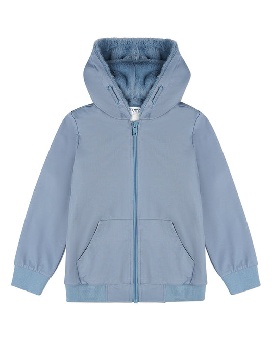 Boys Zip-Up Rayon Blend Hoodie with Cozy Faux Fur Lining (Copy)