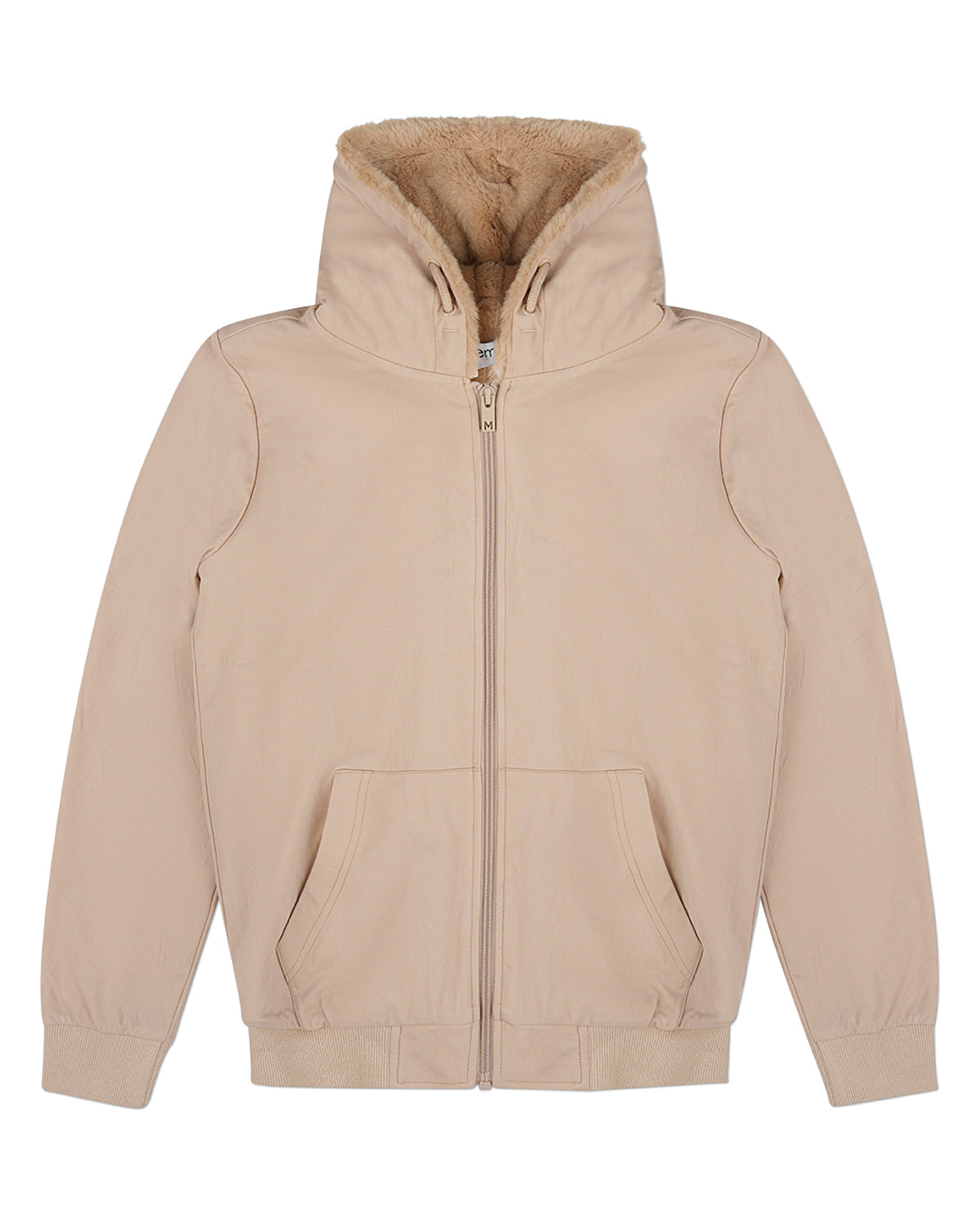 Boys Zip-Up Rayon Blend Hoodie with Cozy Faux Fur Lining