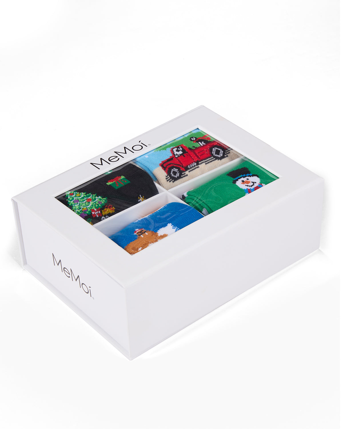 4 Pair Men's Christmas Novelty Crew Socks Gift Set