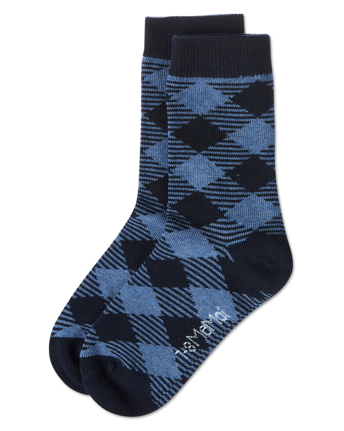 Boys Argyle Cotton-Rich Fine-Gauge Crew Sock