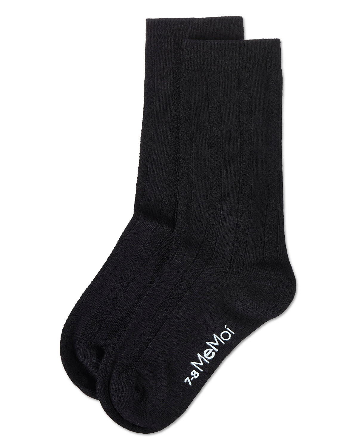 Woven Ribbed Bamboo Blend Boy’s Crew Socks