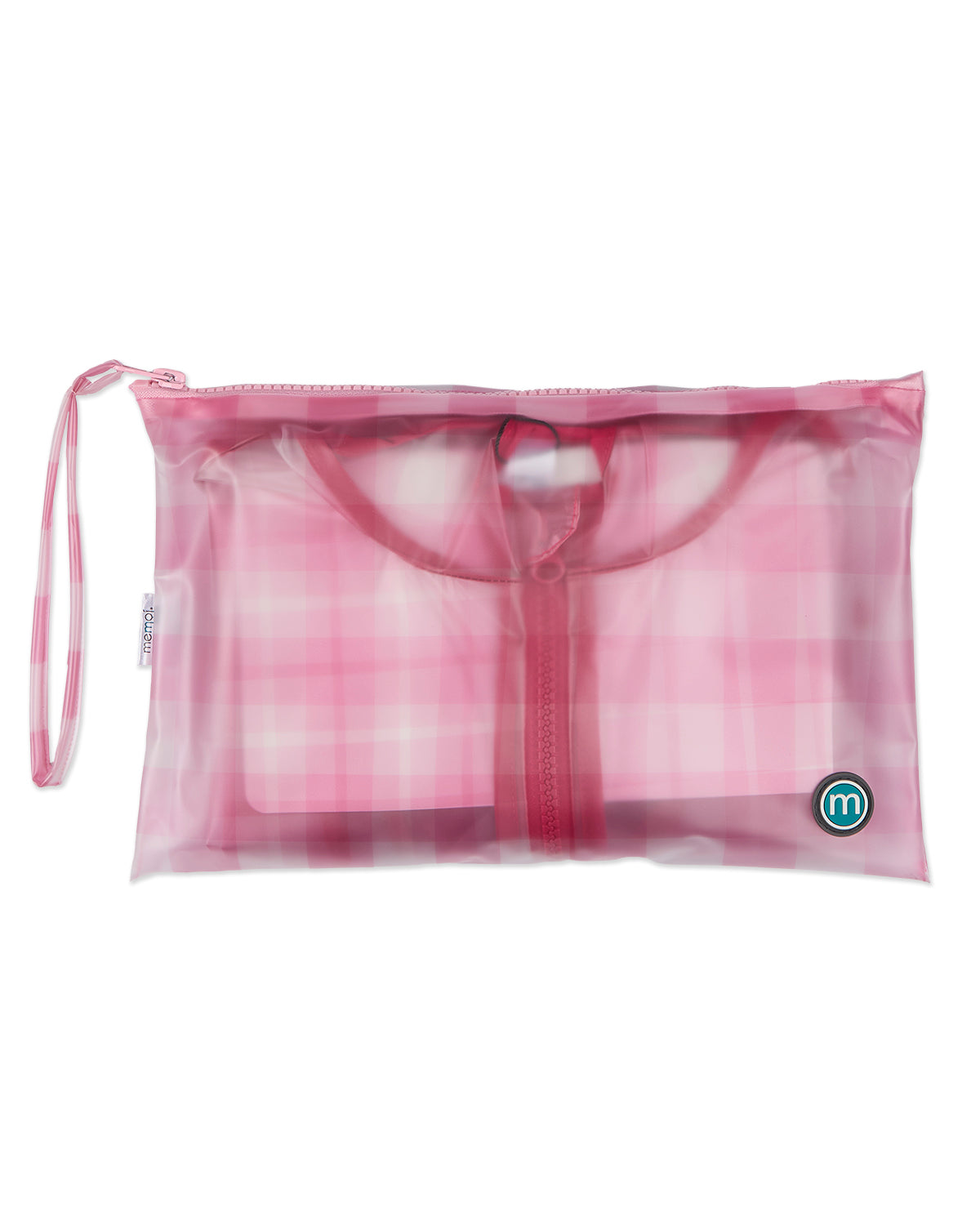Kids "Checkmate" Checkered Raincoat with Self-Storage Pouch