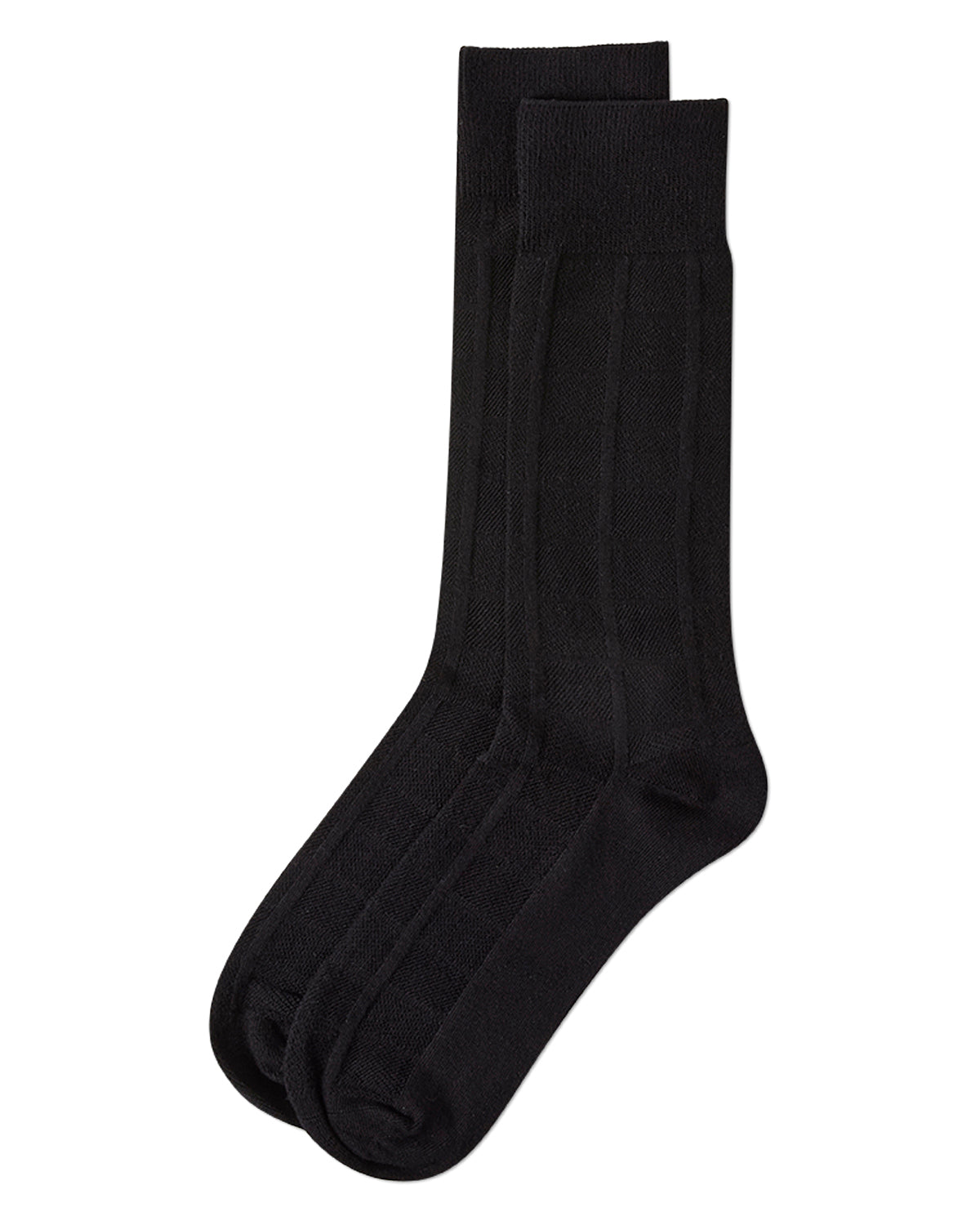 Men's Bamboo Blend Solid Plaid Crew Socks
