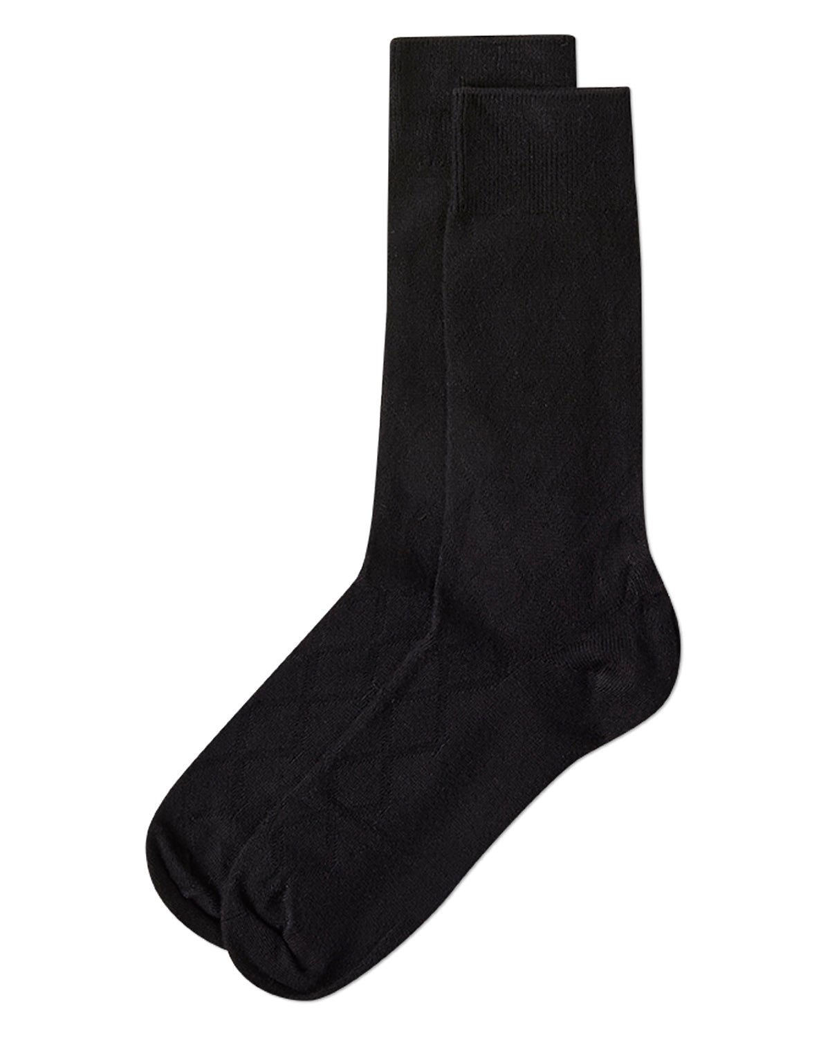 Men's Bamboo Blend Solid Diamond Crew Socks