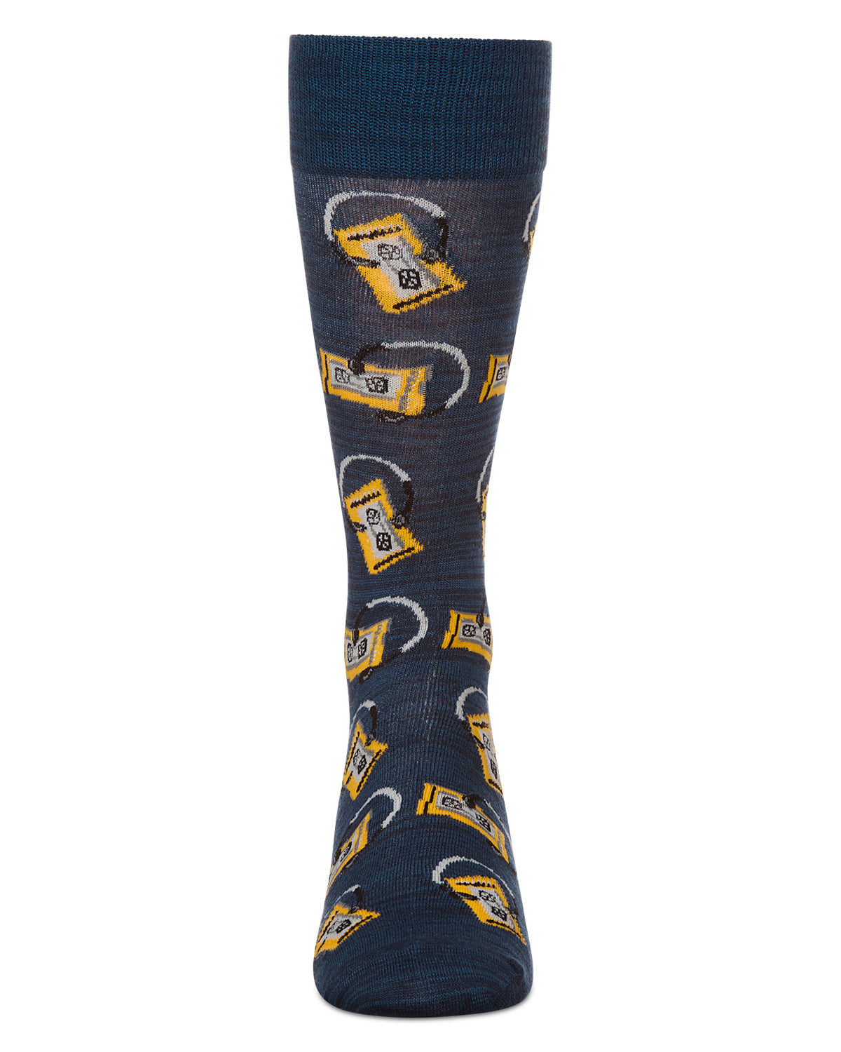 Slick Beats Cassette Player Men's Bamboo Blend Crew Socks