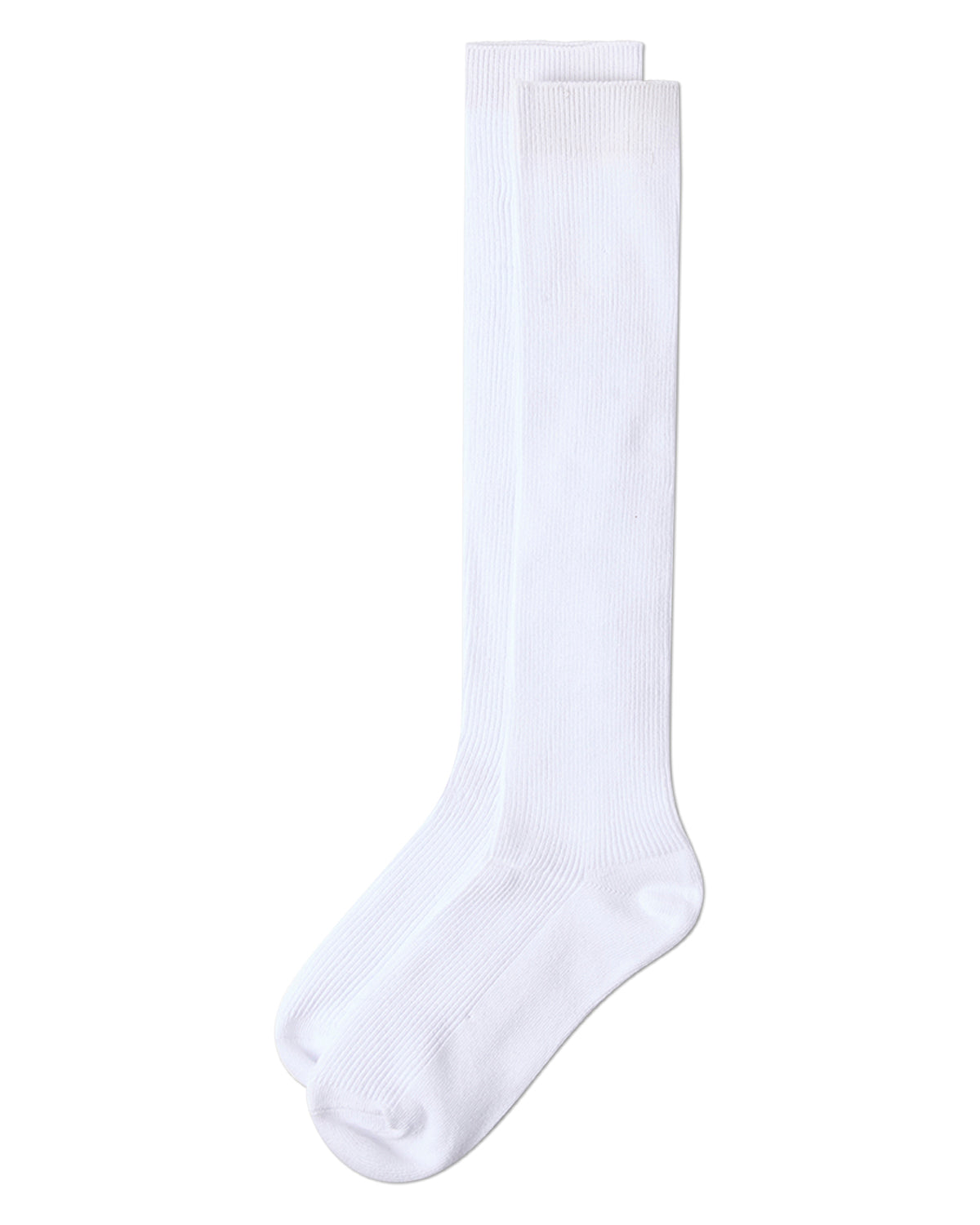 Men's Ribbed Cotton-Rich Over-the-Calf Solid-Color Dress Sock
