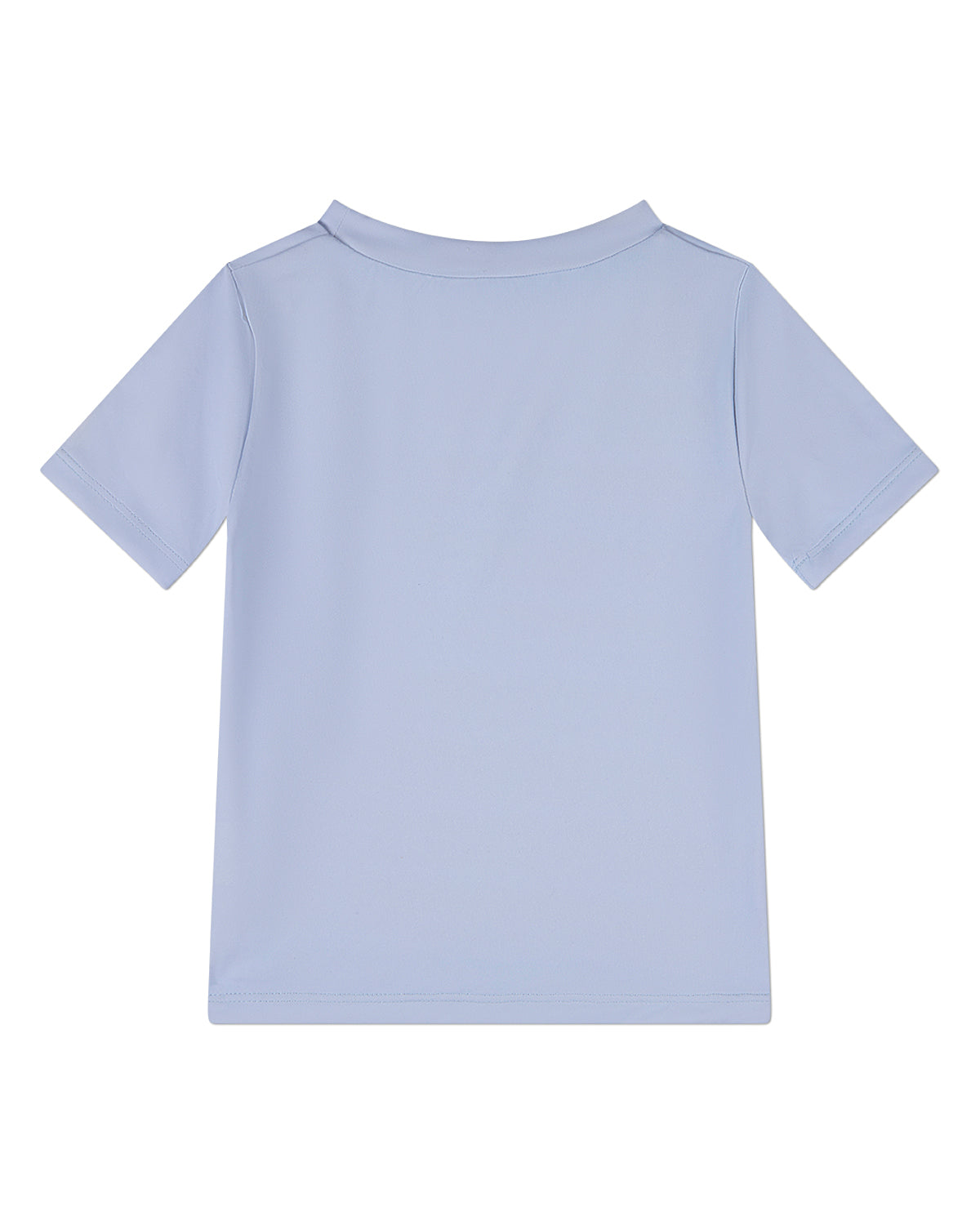 Boys Quick-Drying UPF 50 Short-Sleeve Solid-Blue Rash Guard Swim Tee