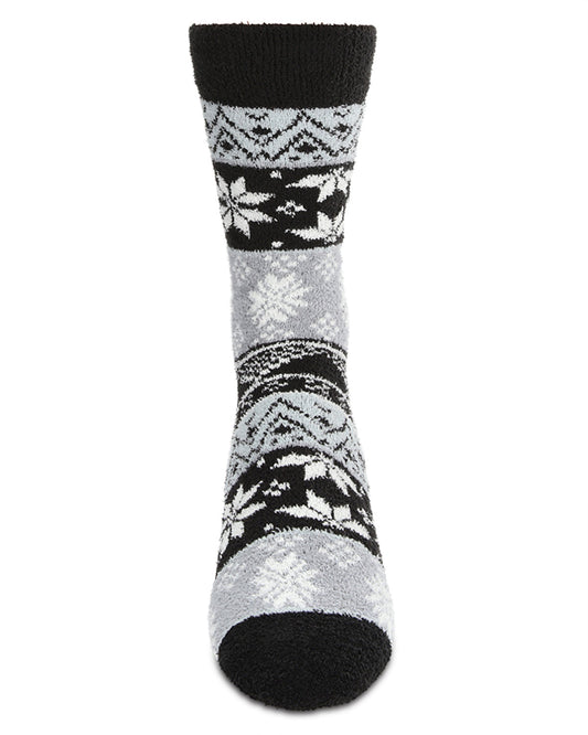 Men's Snowflake Fairisle Super Soft Cozy Crew Socks