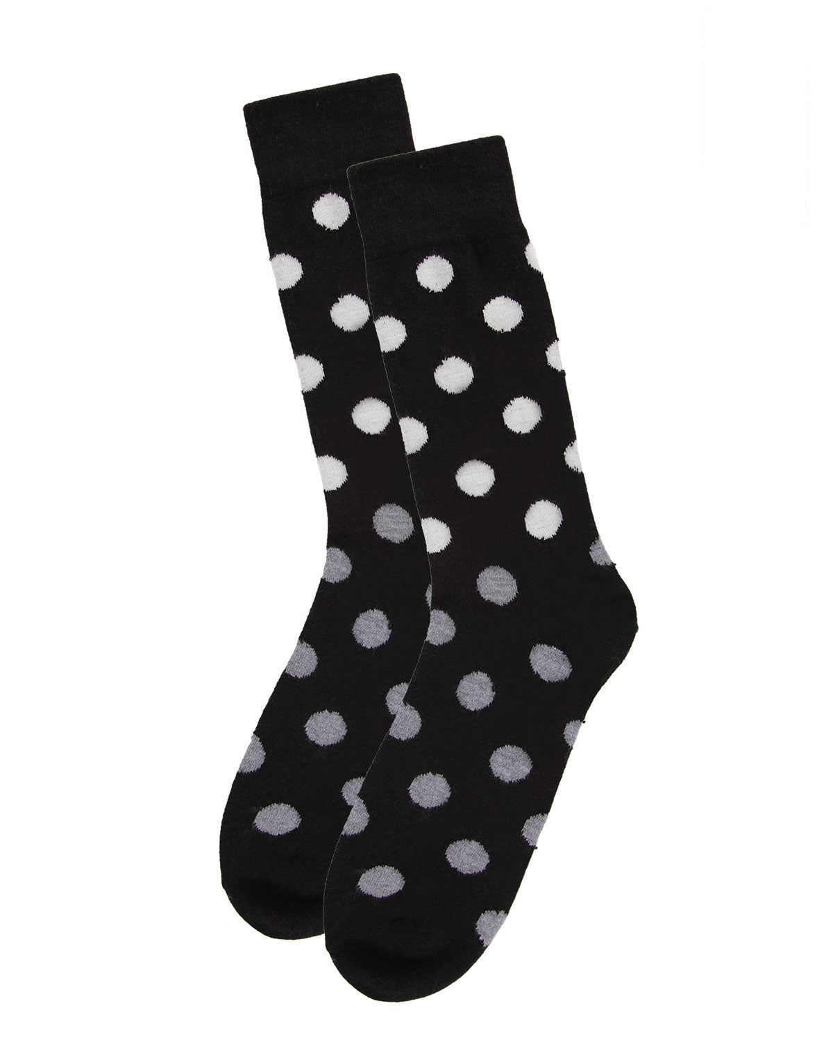 Men's Polka Dot Luxuriously Soft Cashmere Blend Crew Sock