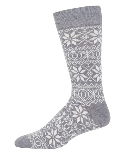 Men's Snowflake Luxuriously Soft Cashmere Blend Crew Socks