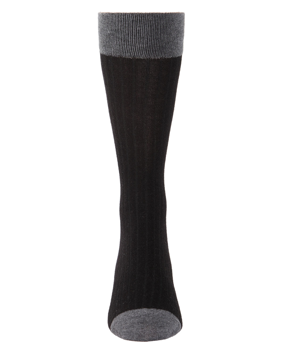 Men's Rib Knit Luxuriously Soft Cashmere Crew Socks