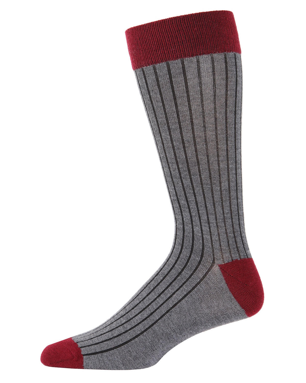 Men's Rib Knit Luxuriously Soft Cashmere Crew Socks