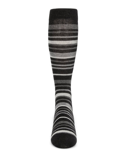 Men's Slick Stripes Luxuriously Soft Cashmere Blend Crew Socks