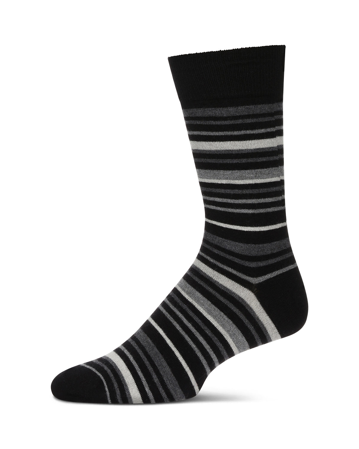Men's Slick Stripes Luxuriously Soft Cashmere Blend Crew Socks