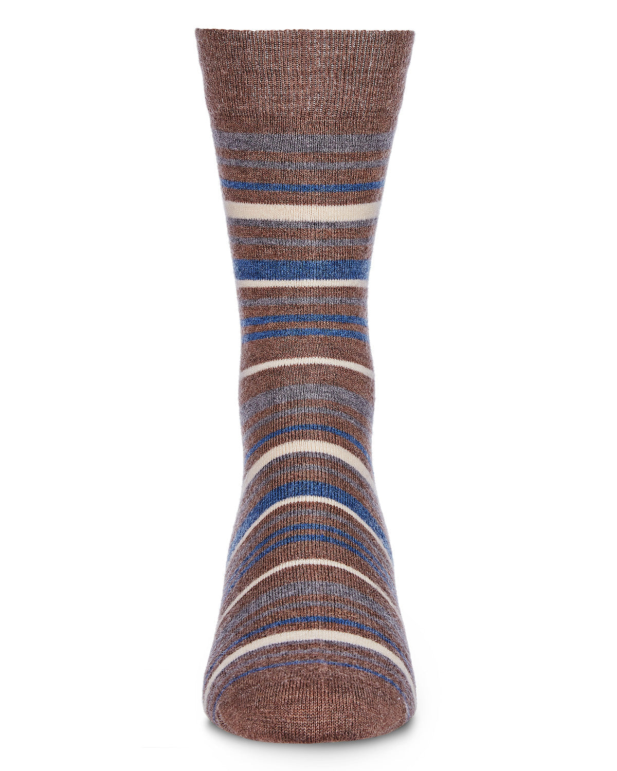 Men's Slick Stripes Luxuriously Soft Cashmere Blend Crew Socks