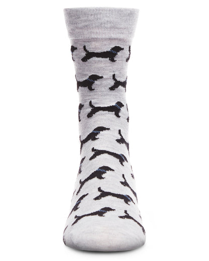Men's Black Labrador Retriever Luxuriously Soft Cashmere Crew Socks