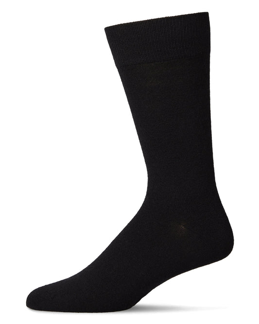 Men's Solid Luxuriously Soft Cashmere-Blend Crew Socks