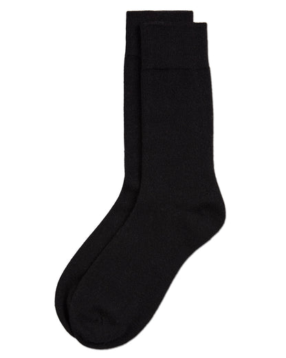 Men's Solid Luxuriously Soft Cashmere-Blend Crew Socks