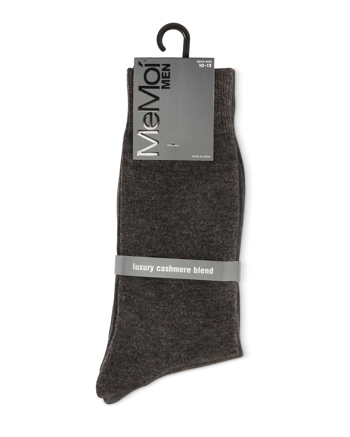 Men's Solid Luxuriously Soft Cashmere-Blend Crew Socks