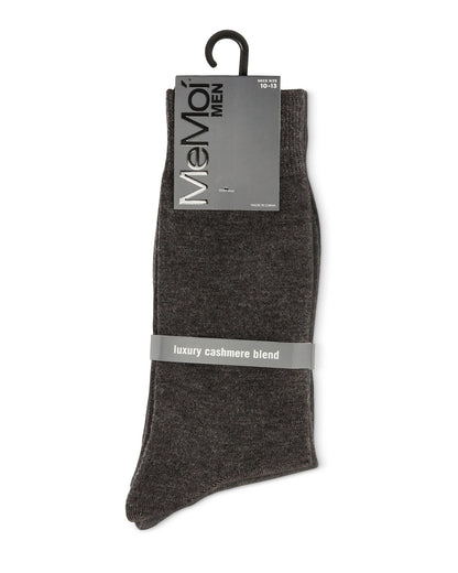 Men's Solid Luxuriously Soft Cashmere-Blend Crew Socks