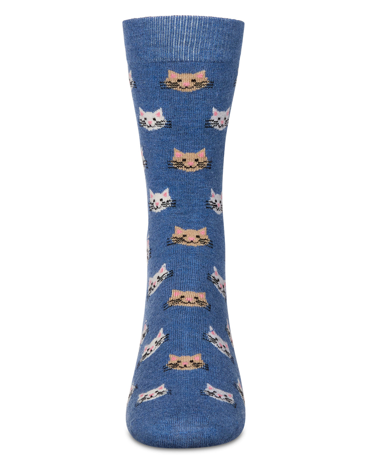 Men's Cat Face Cashmere Crew Socks