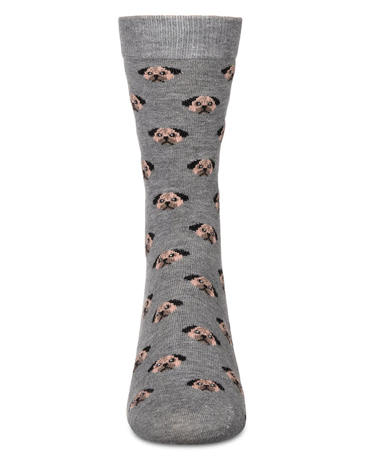 Men's Dog Face Cashmere Crew Socks