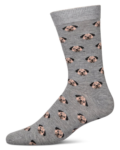 Men's Dog Face Cashmere Crew Socks