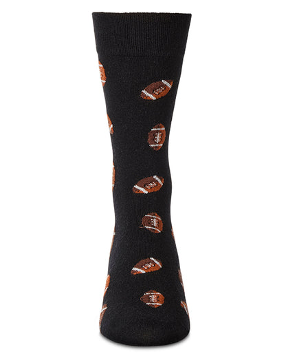 Men's Football Themed Cashmere Blend Novelty Crew Sock