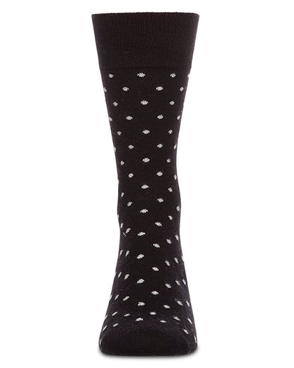 Men's Mini-Dot Cashmere-Blend Fine-Gauge Knit Crew Socks