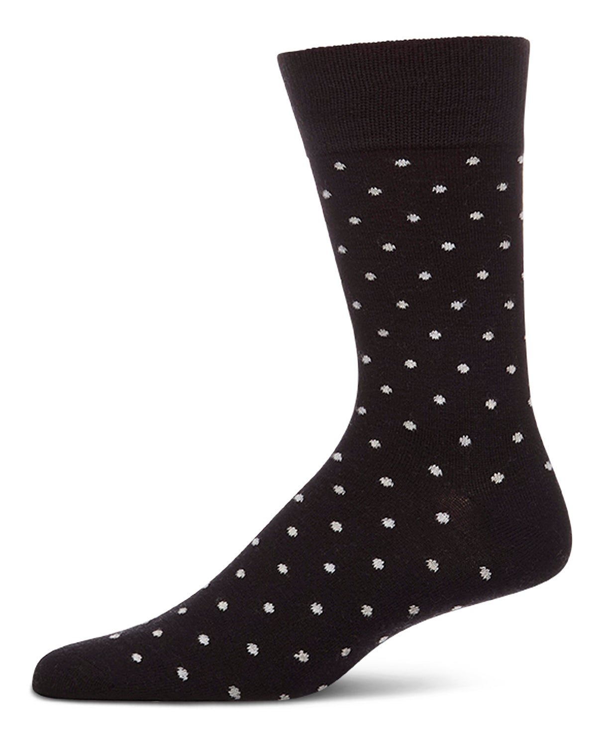Men's Mini-Dot Cashmere-Blend Fine-Gauge Knit Crew Socks