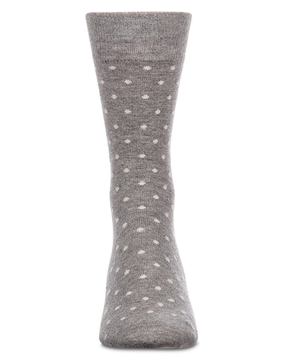 Men's Mini-Dot Cashmere-Blend Fine-Gauge Knit Crew Socks