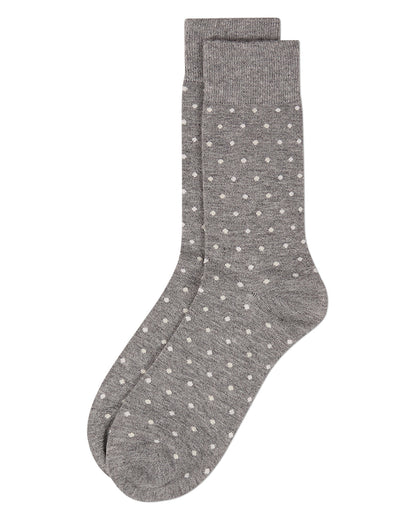 Men's Mini-Dot Cashmere-Blend Fine-Gauge Knit Crew Socks